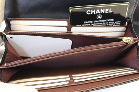 chanel leather wallet|chanel wallet original.